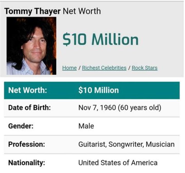 Tommy Thayer Net Worth - CelebNetWorth